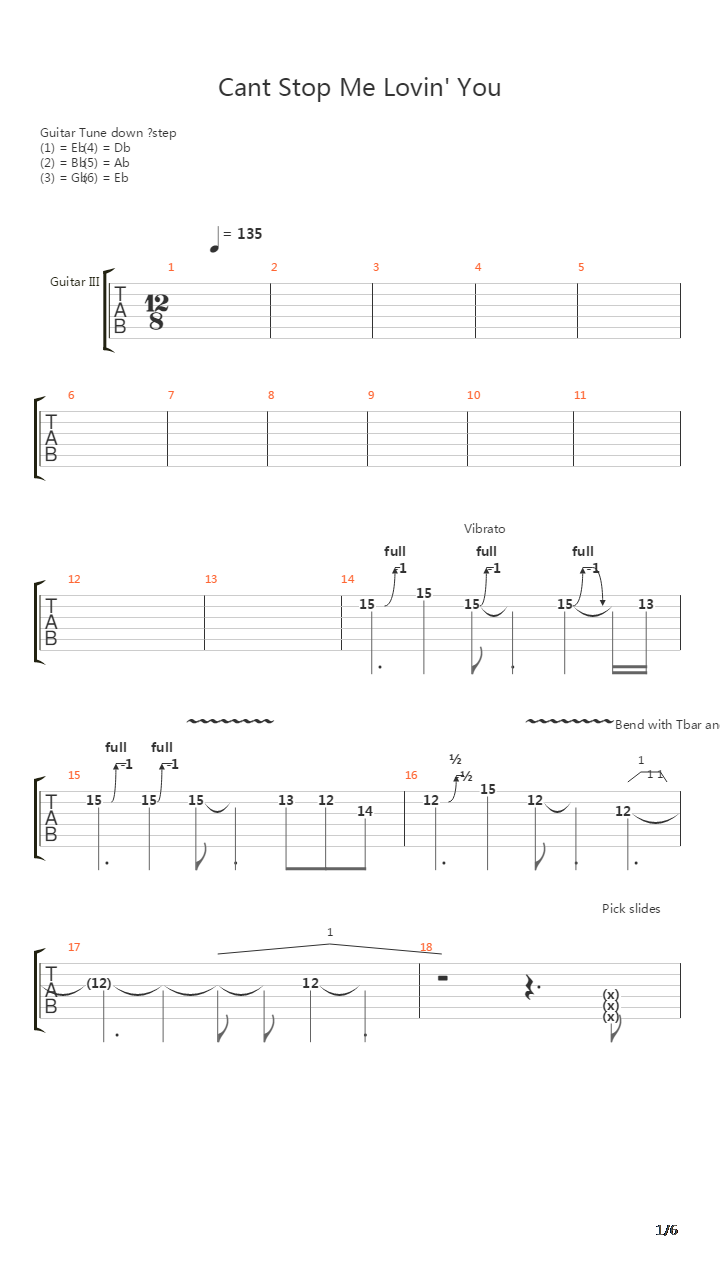 Cant Stop Me Lovin You吉他谱