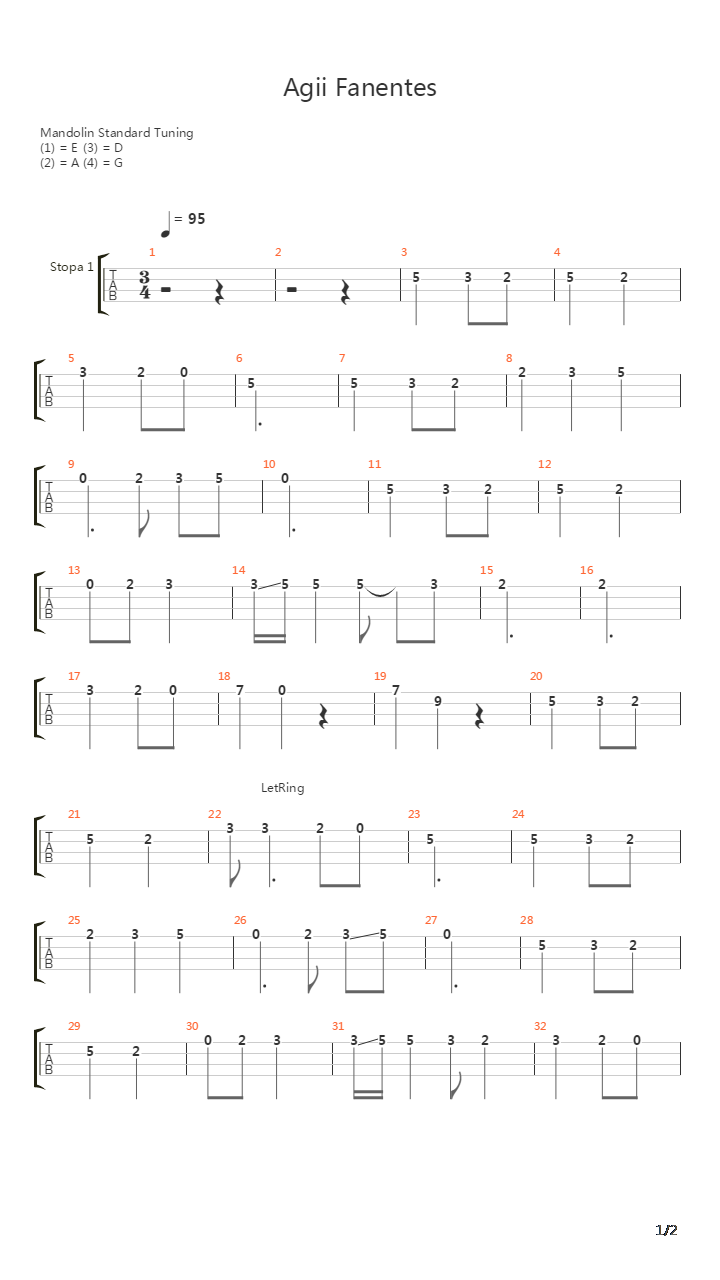 Agii Fanentes吉他谱
