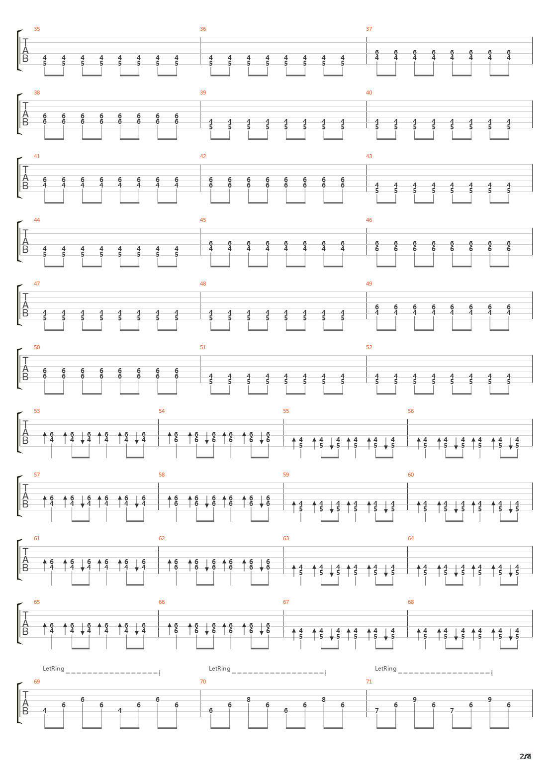 Depressing Paths Through Fullmoon Forests吉他谱