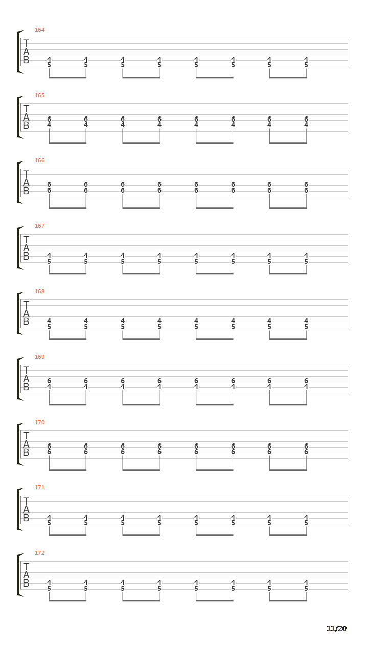 Depressing Paths Through Fullmoon Forests吉他谱