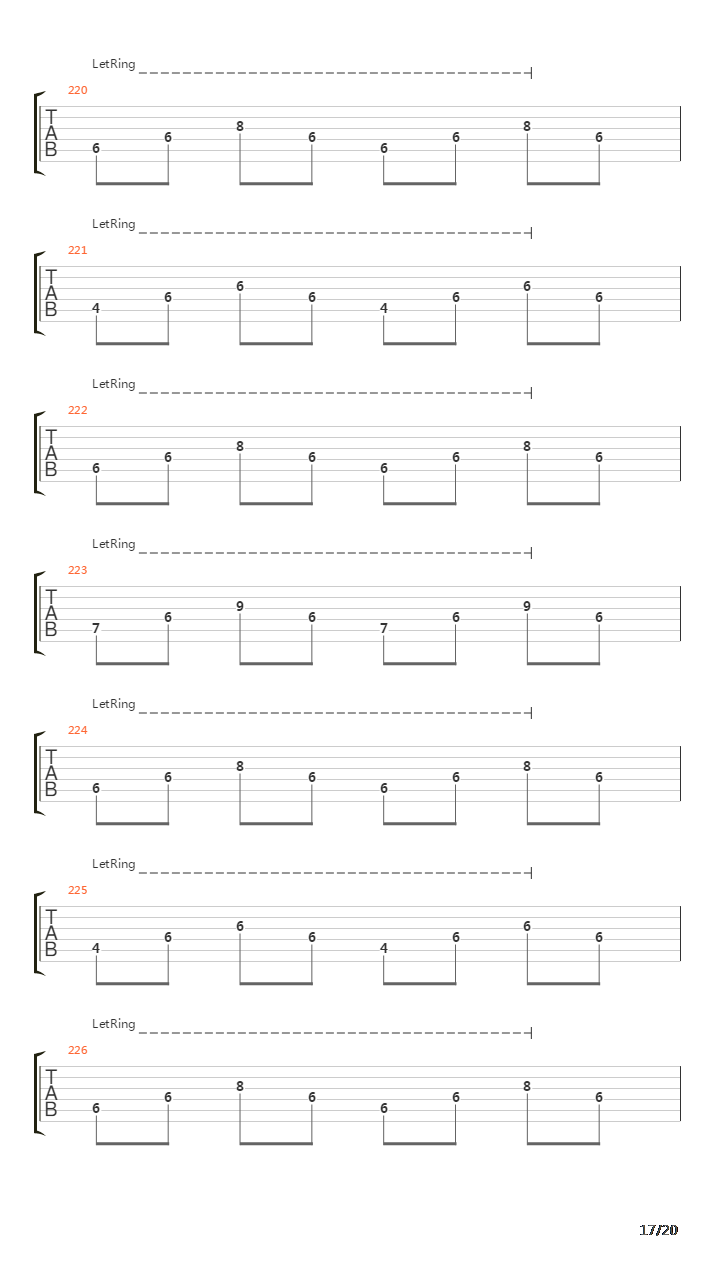 Depressing Paths Through Fullmoon Forests吉他谱