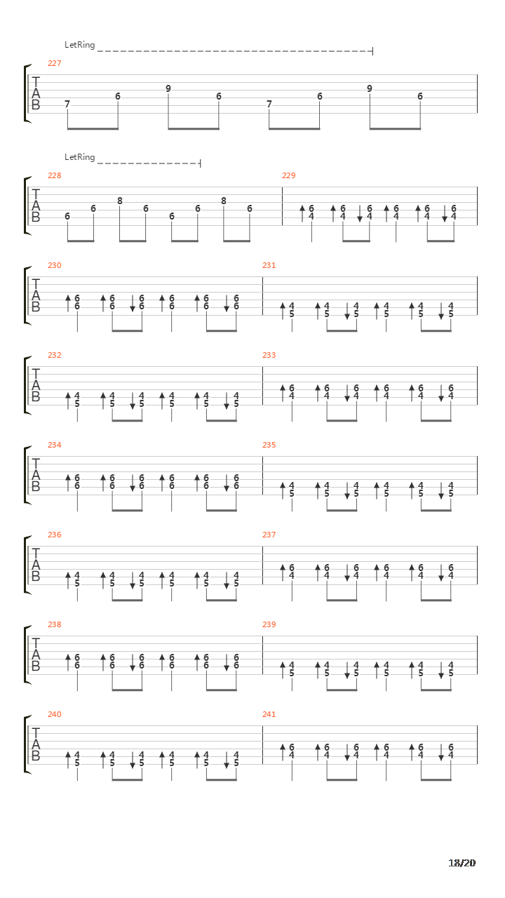 Depressing Paths Through Fullmoon Forests吉他谱