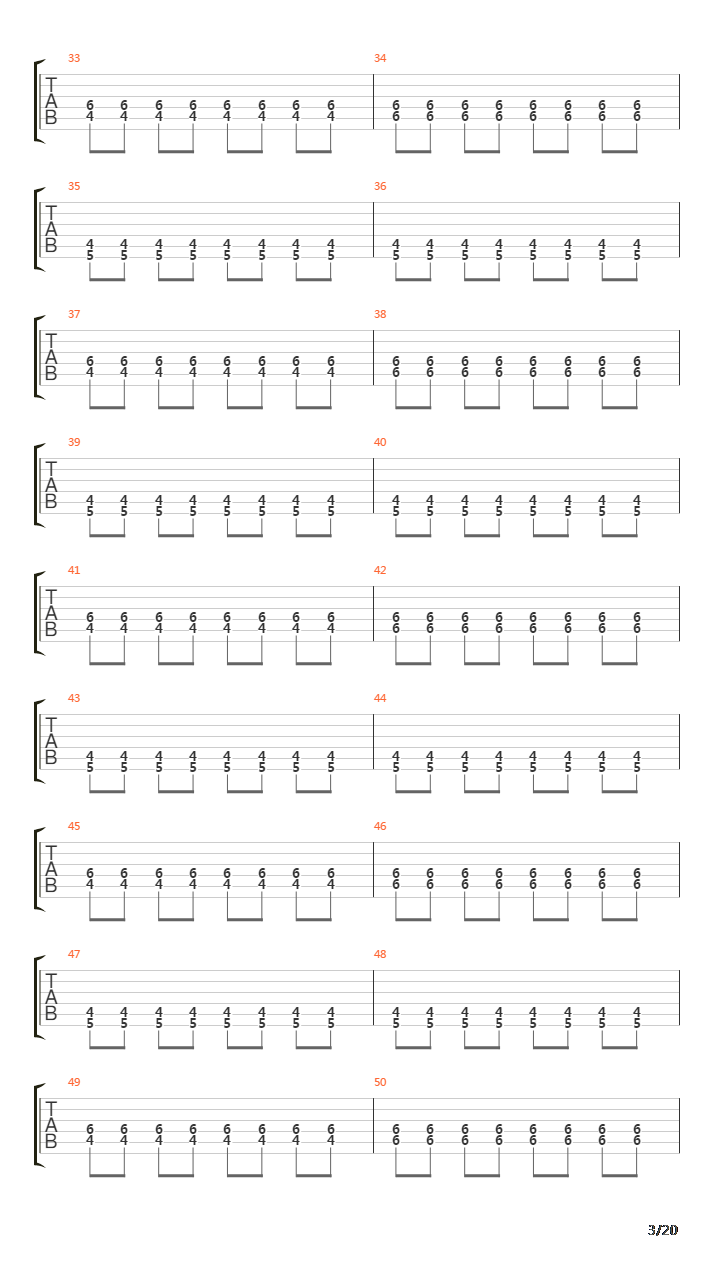 Depressing Paths Through Fullmoon Forests吉他谱