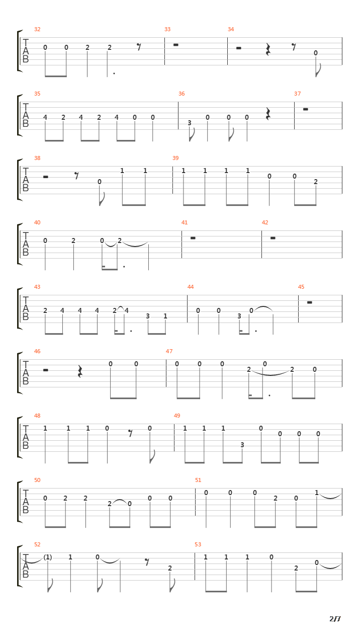 Copperhead Road吉他谱