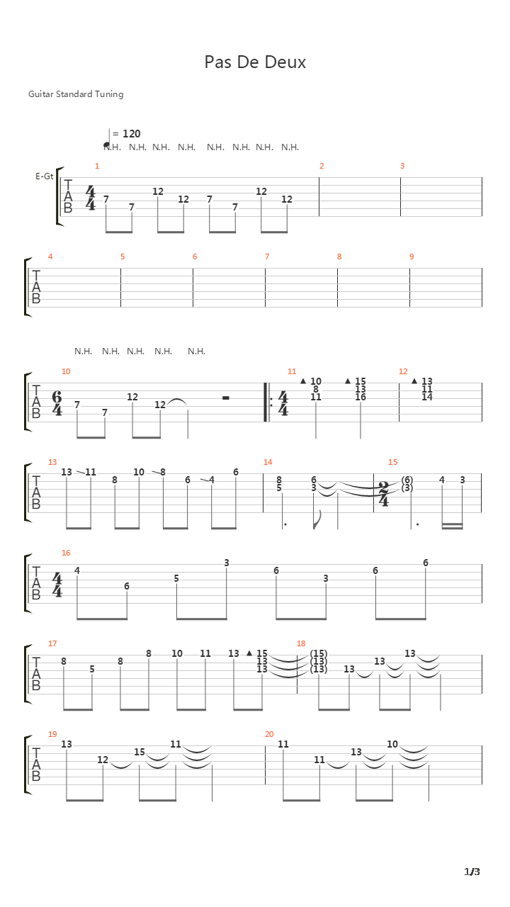 Pas De Deux吉他谱