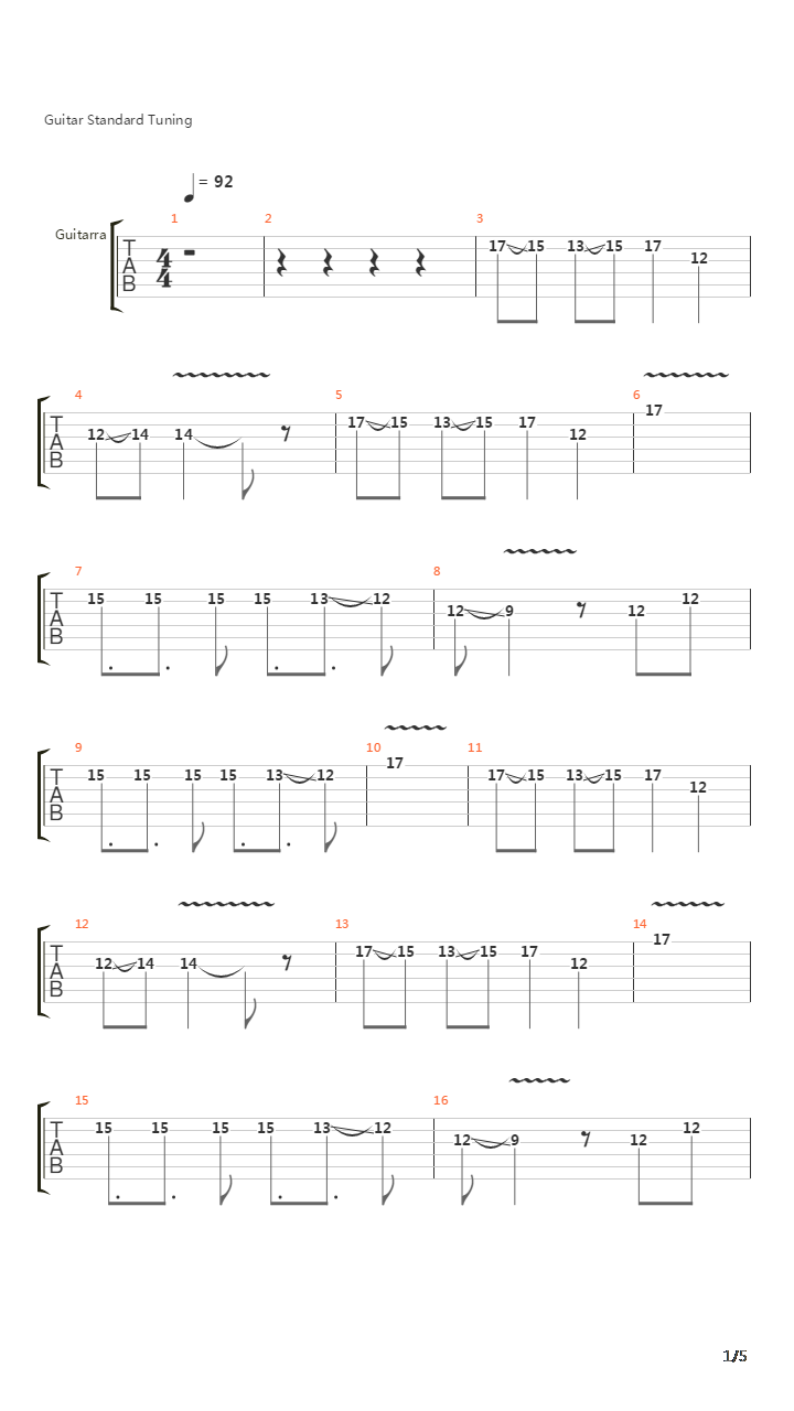 Sierra Quemada吉他谱