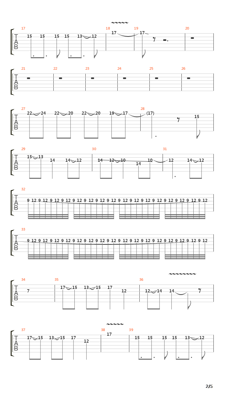 Sierra Quemada吉他谱