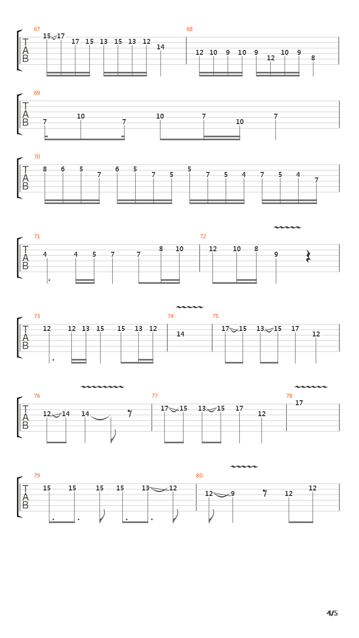 Sierra Quemada吉他谱