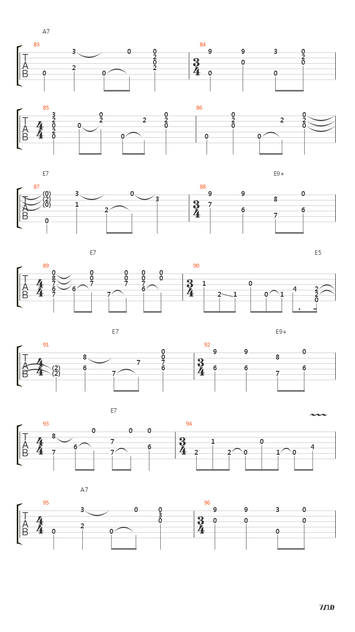 Intersection Blues吉他谱