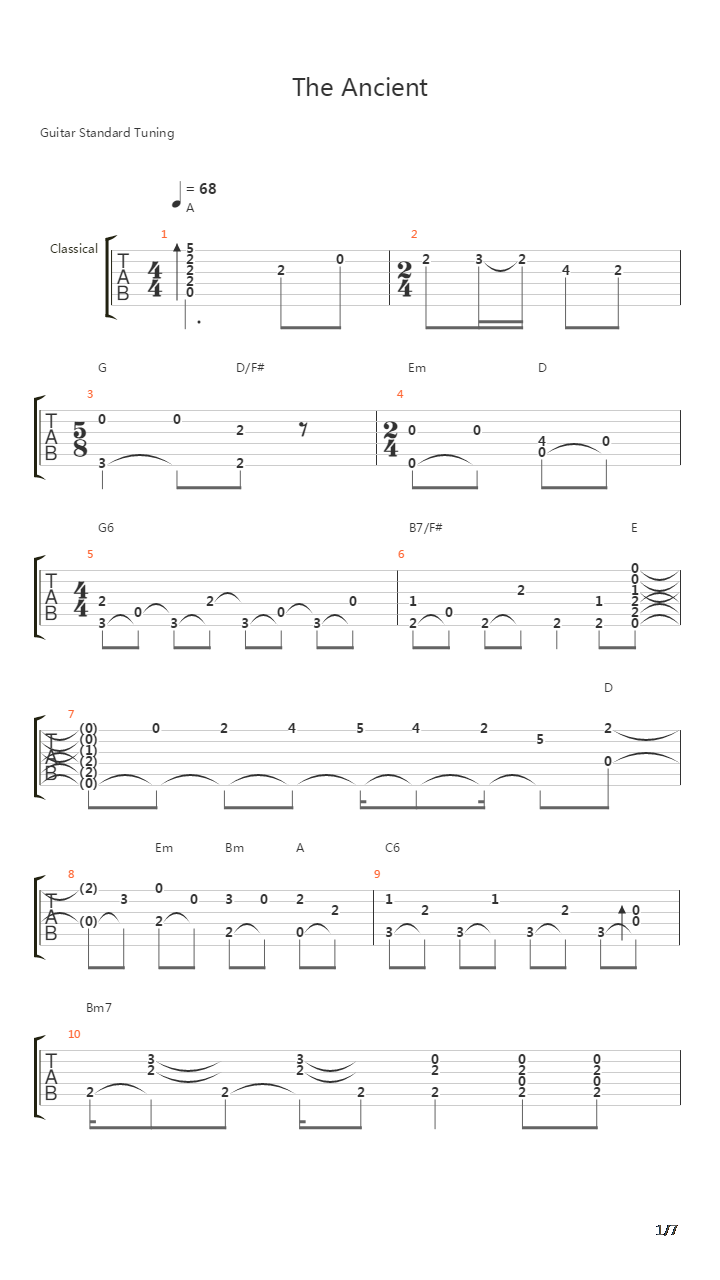 The Ancient吉他谱