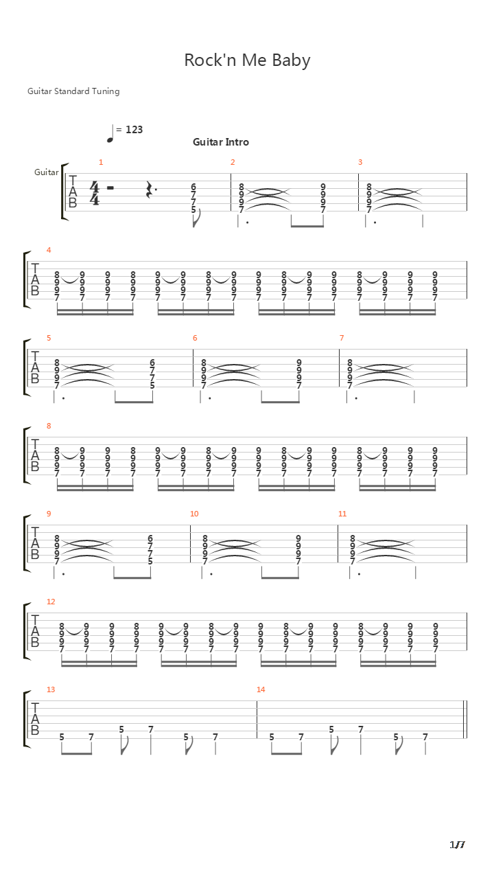 Rock N Me吉他谱