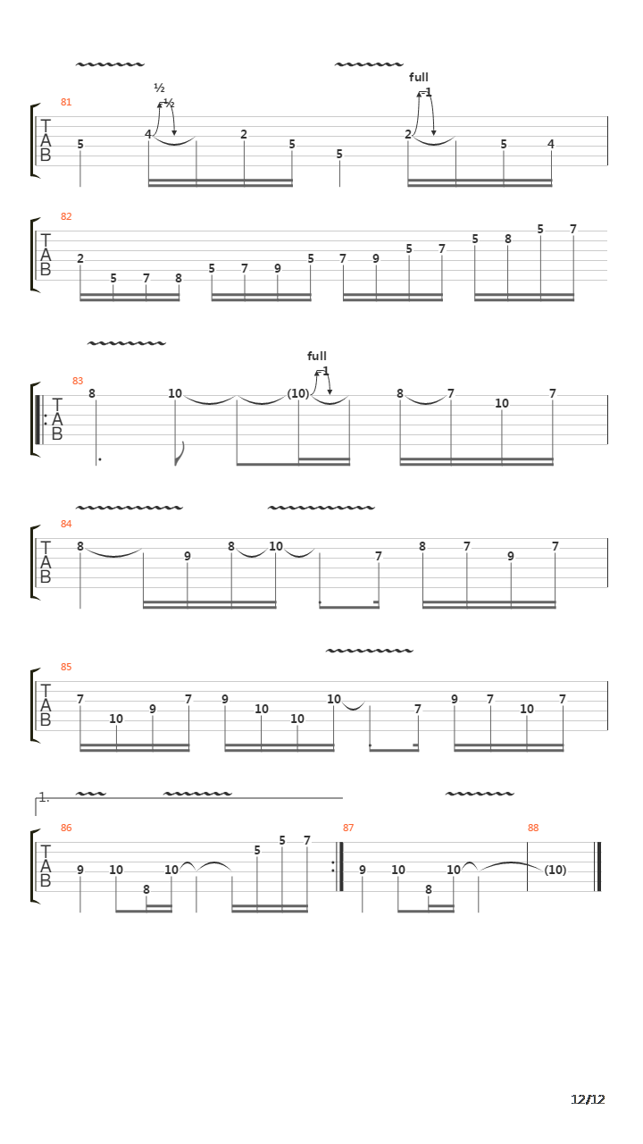 Battle Lines吉他谱