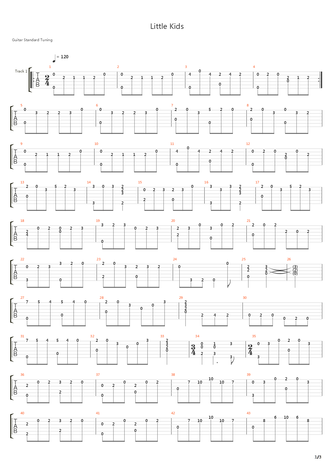 Little Kids吉他谱