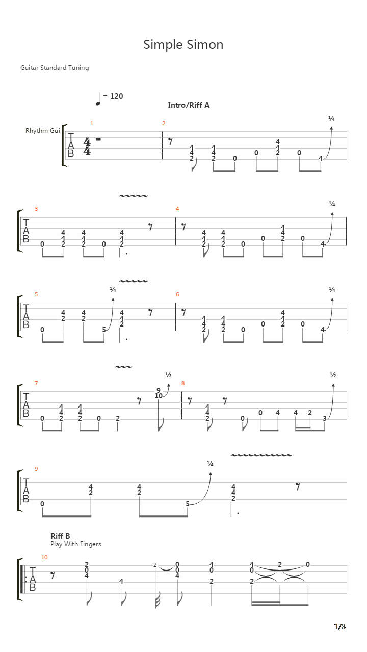 Simple Simon吉他谱