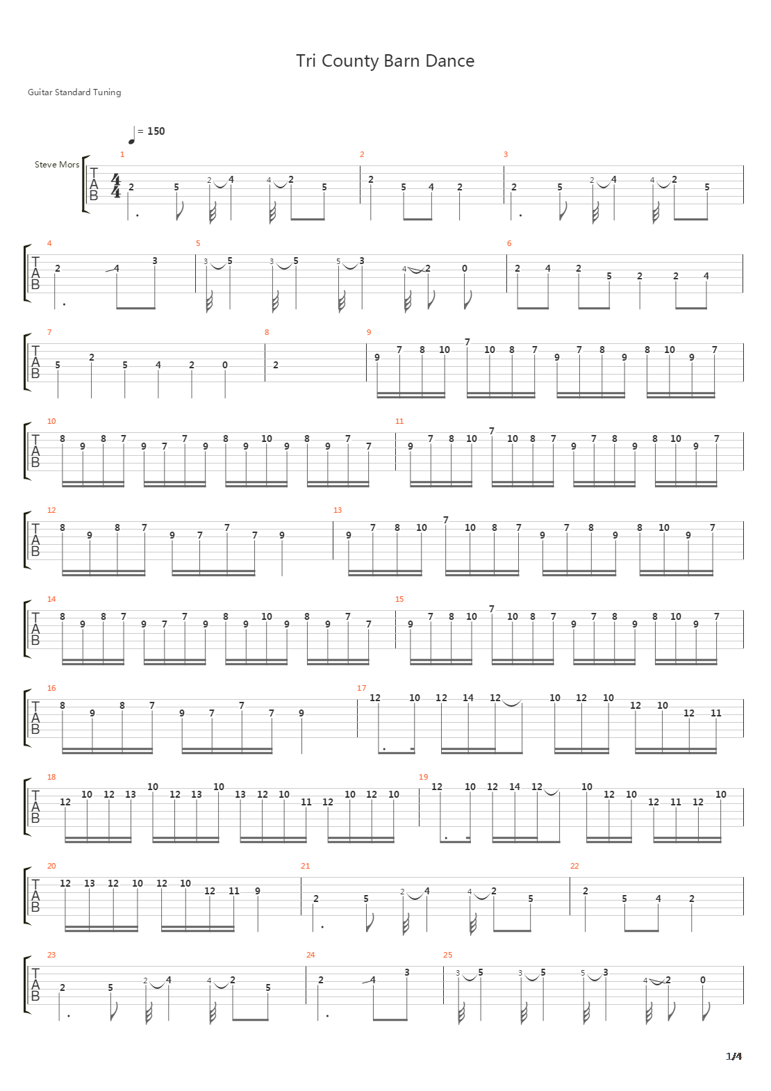 Tri County Barn Dance吉他谱