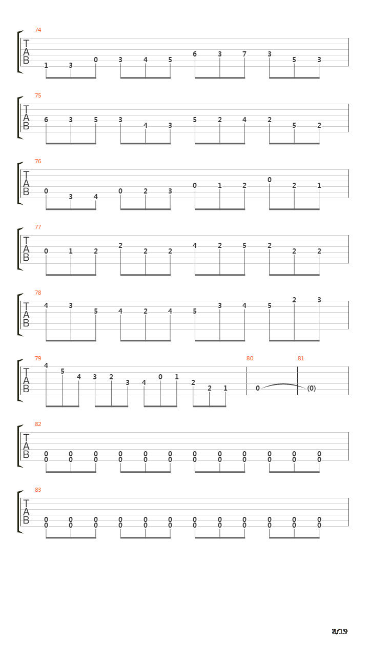 Tumeni Notes吉他谱