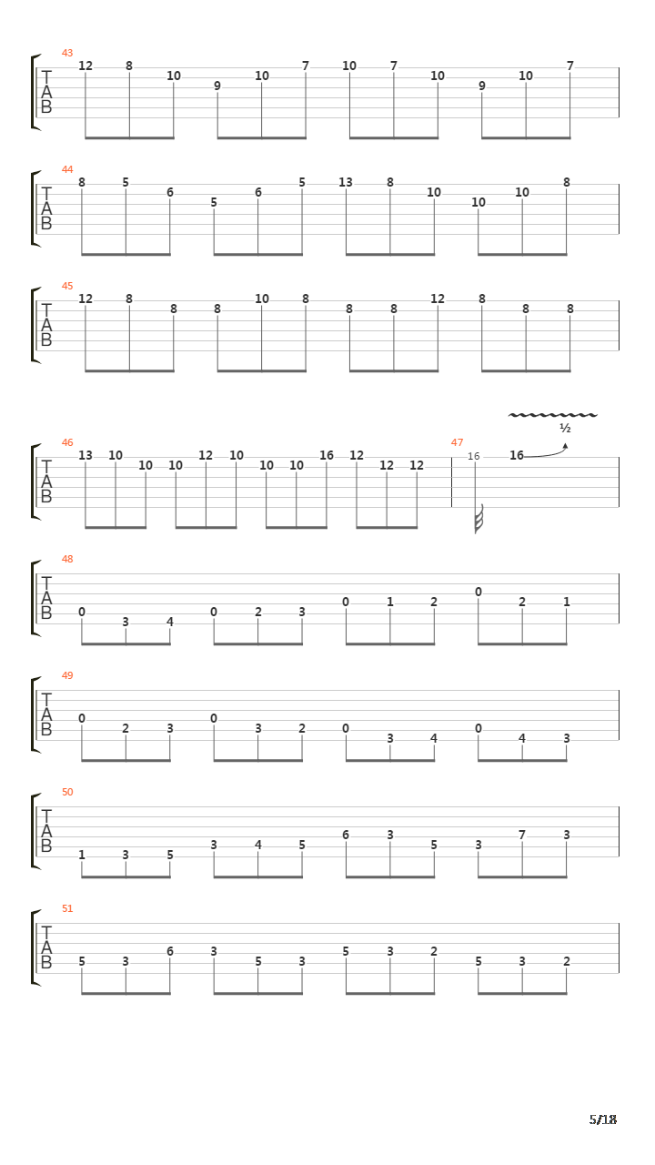 Tumeni Notes吉他谱