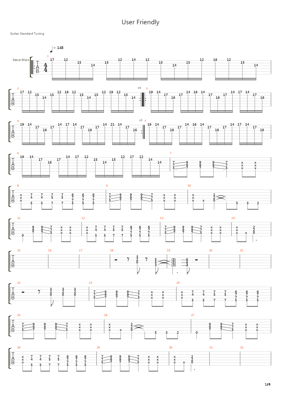 User Friendly吉他谱