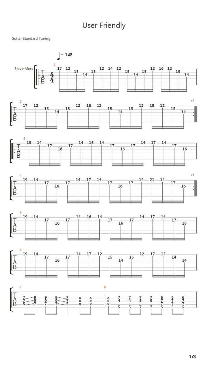 User Friendly吉他谱