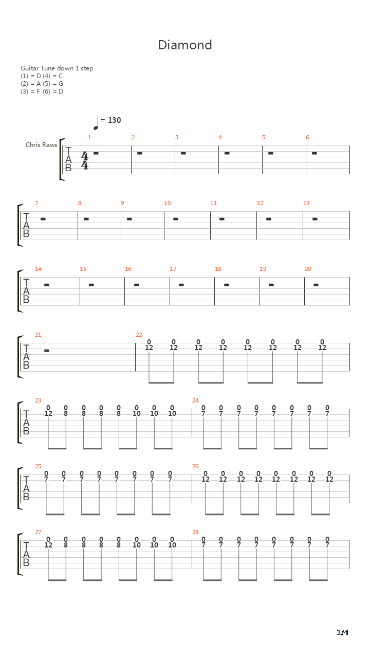 Diamond吉他谱