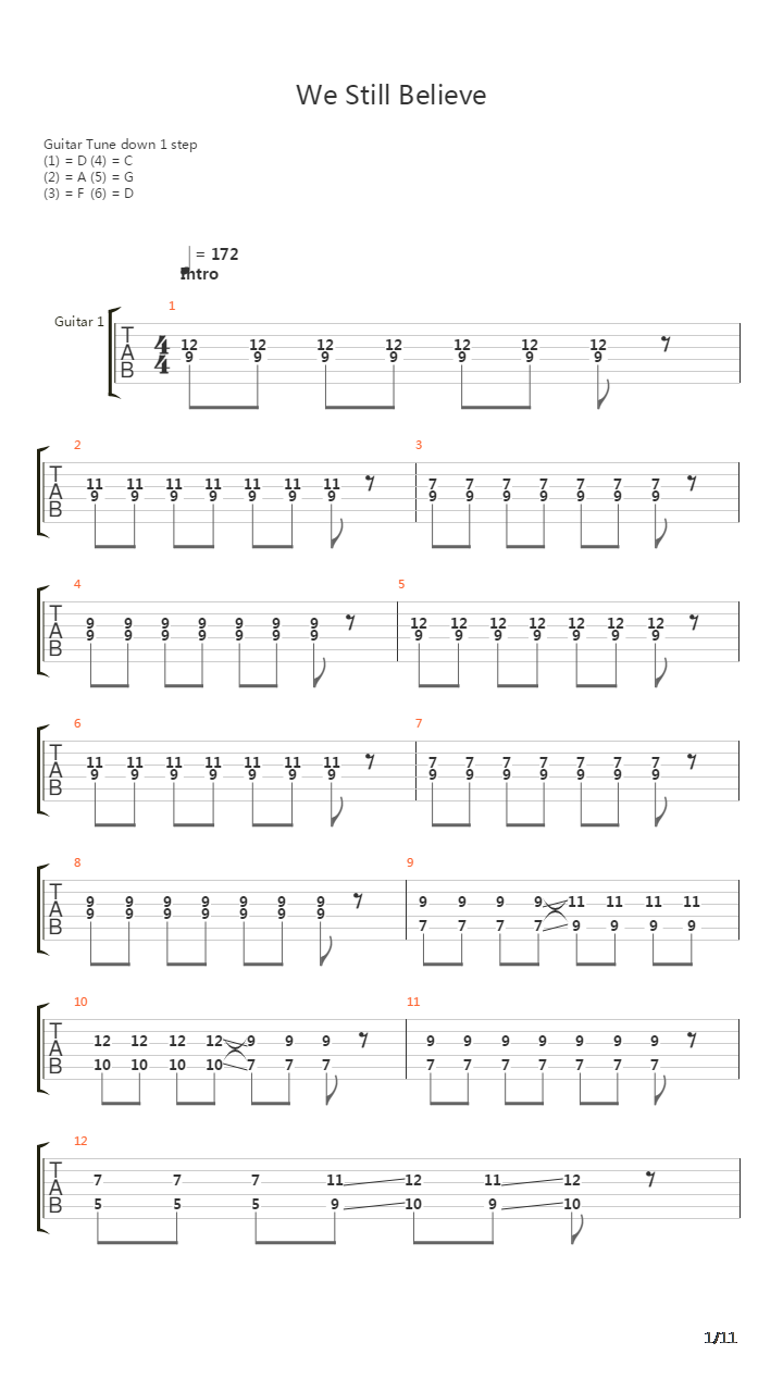 We Still Believe吉他谱
