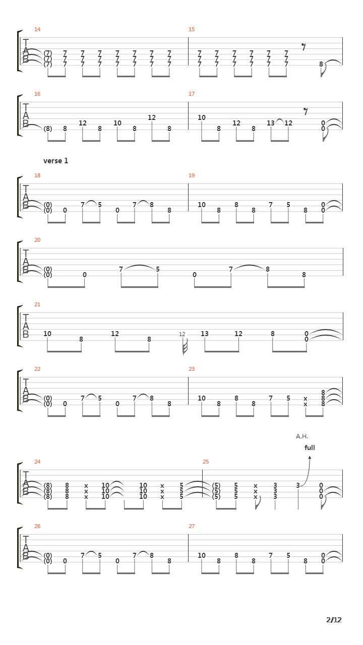 To Live And Die By Fire吉他谱