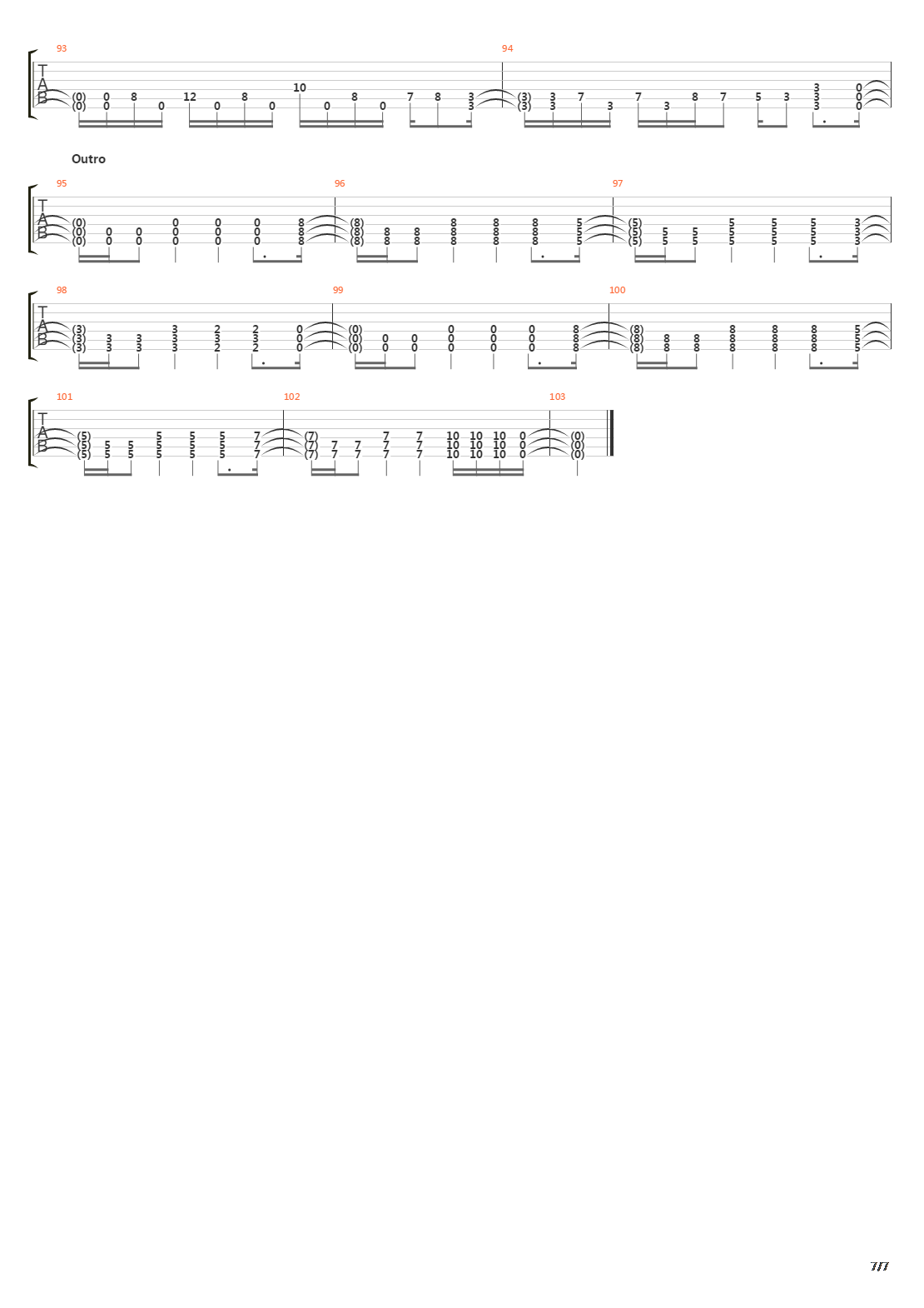 White Walls吉他谱