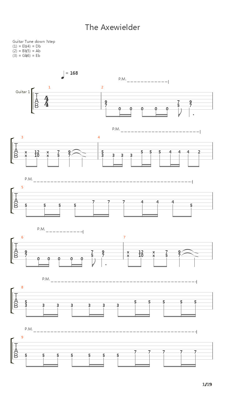 The Axewielder吉他谱