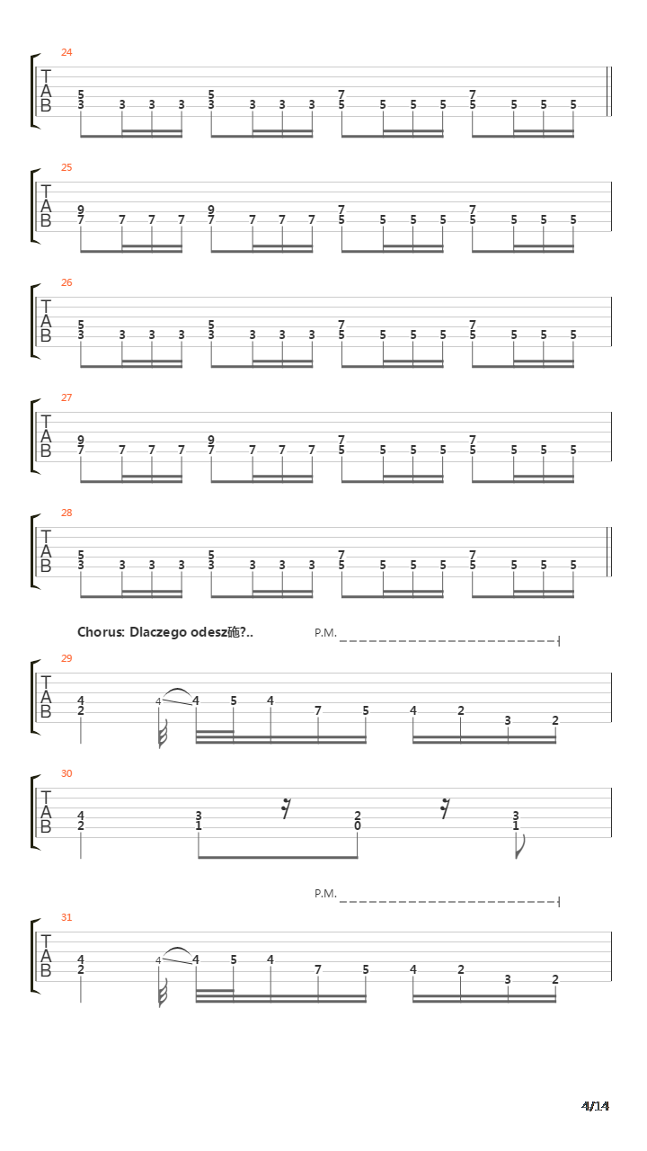 Epitafium Dla Iwony吉他谱