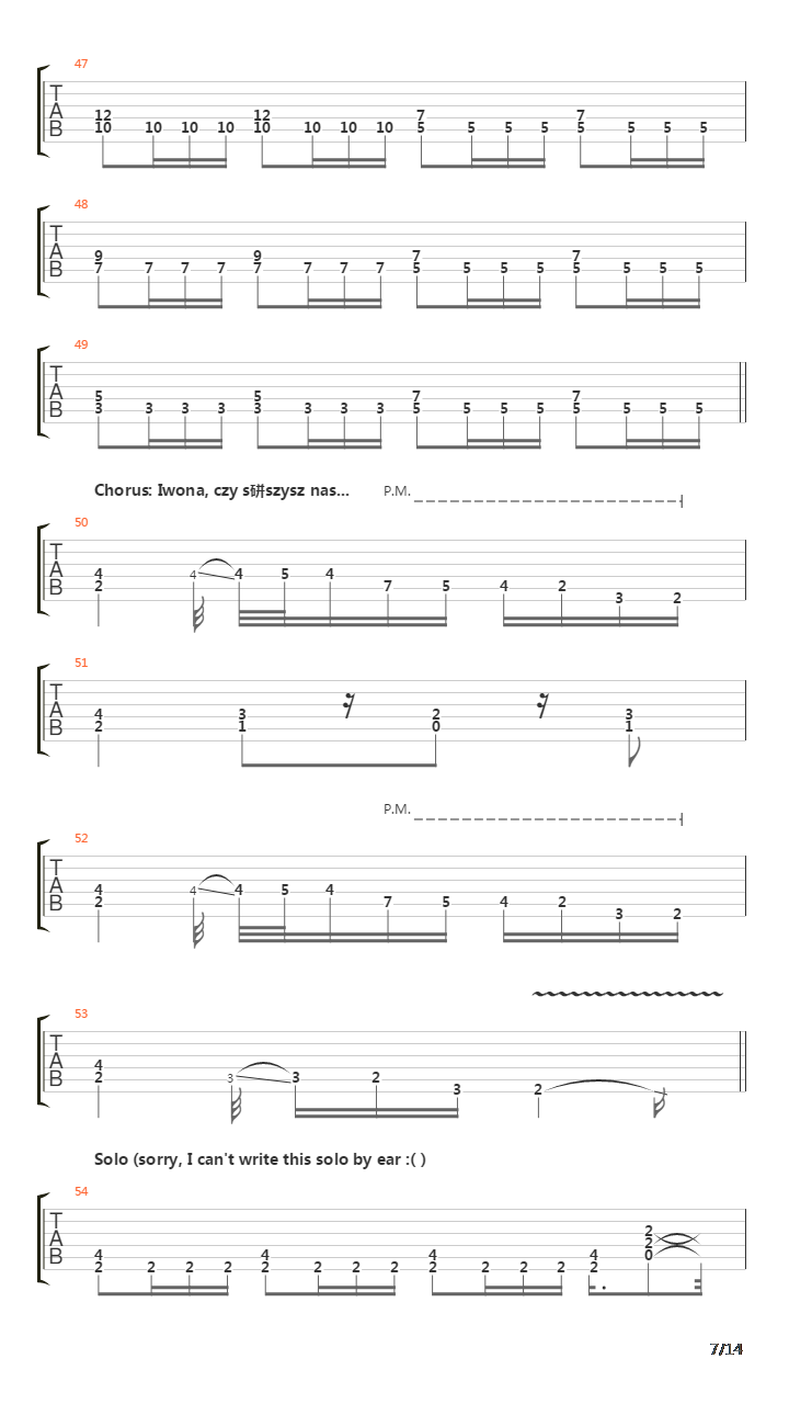 Epitafium Dla Iwony吉他谱