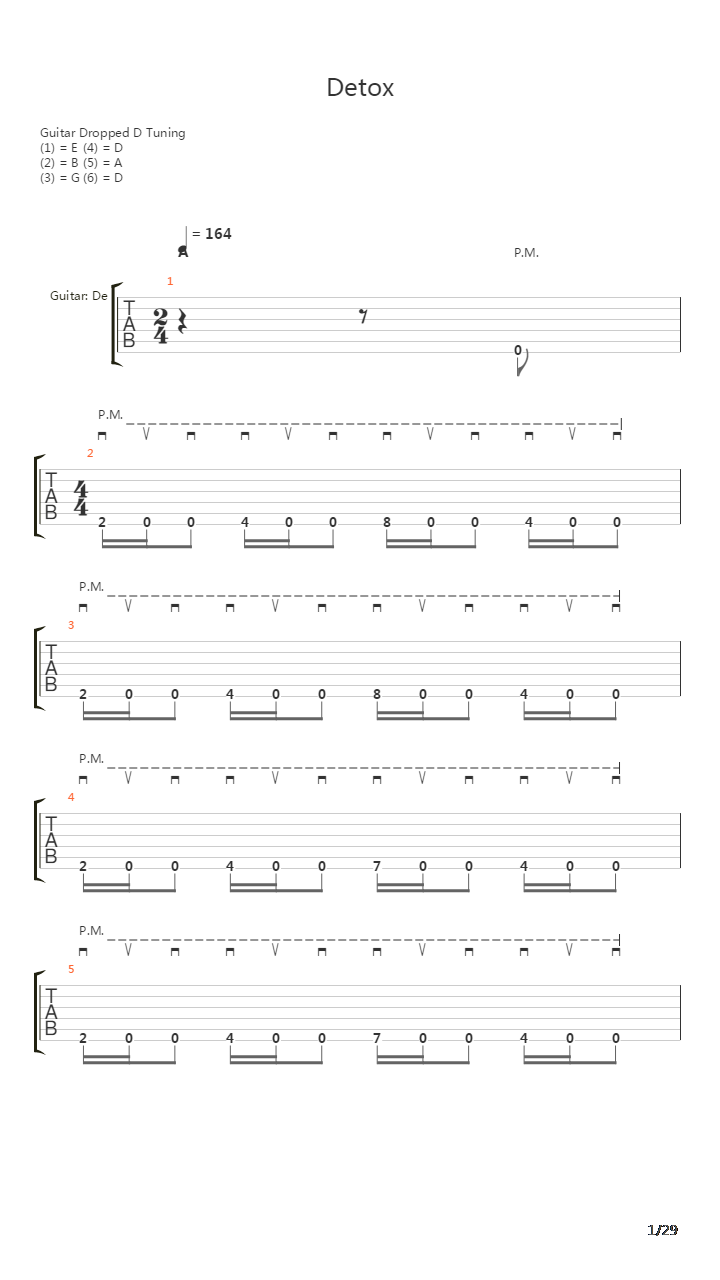 Detox吉他谱