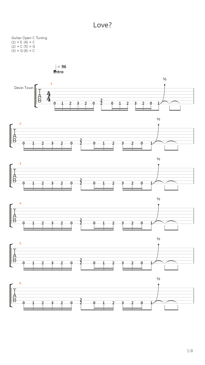 Love吉他谱