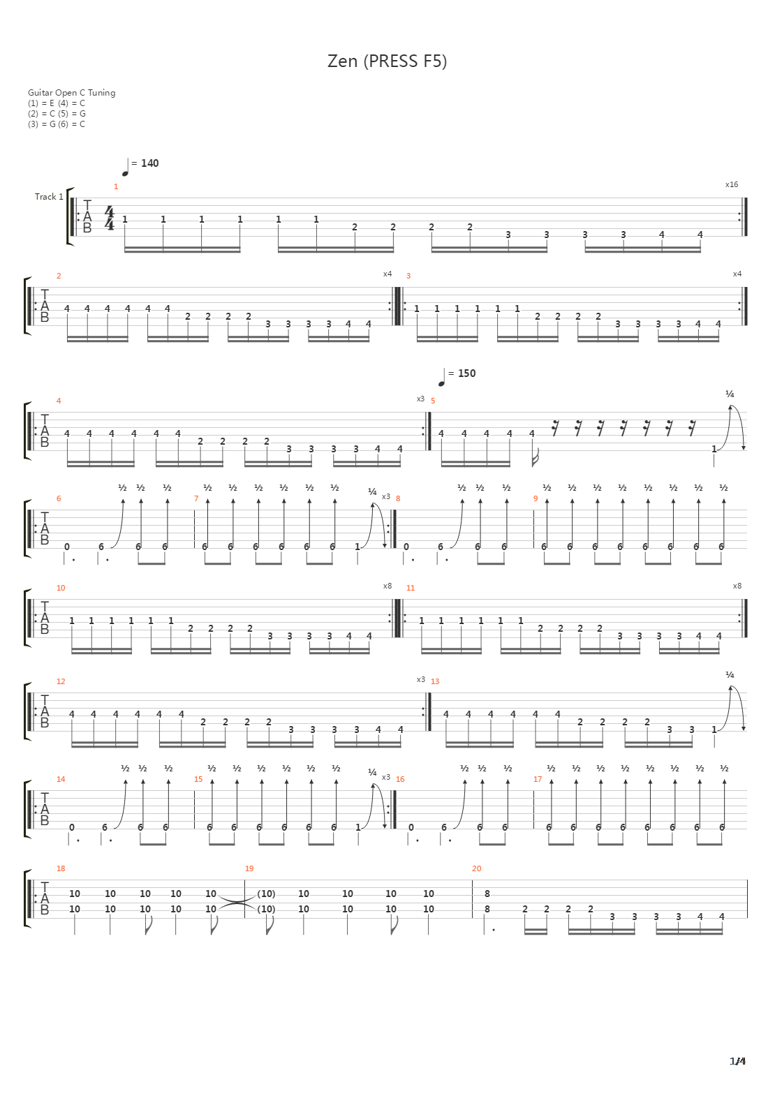 Zen吉他谱