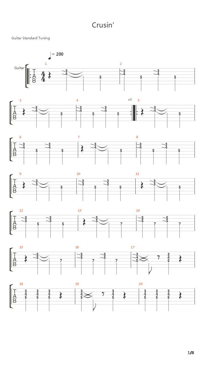 Cruising吉他谱