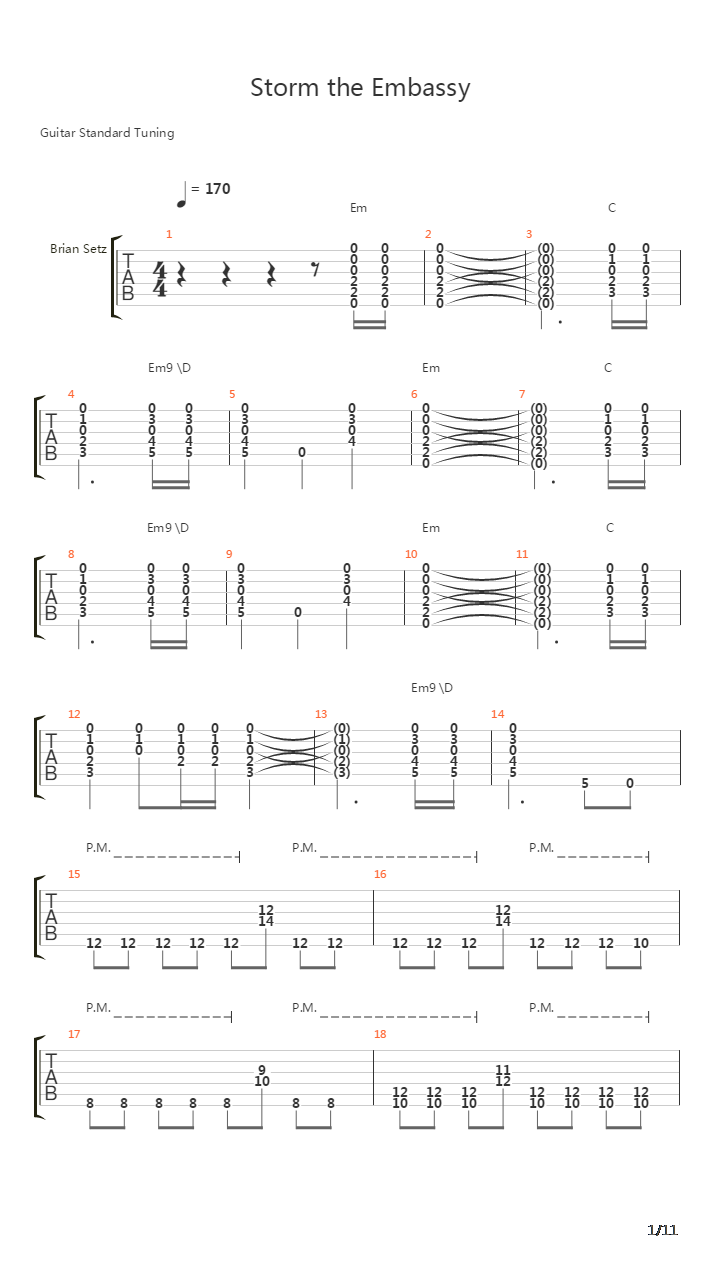 Storm The Embassy吉他谱