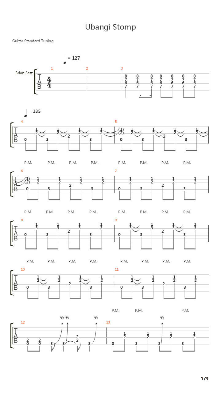 Ubangi Stomp吉他谱