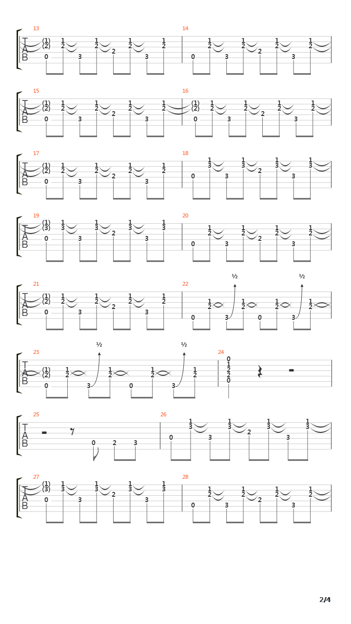 Ubangi Stomp吉他谱