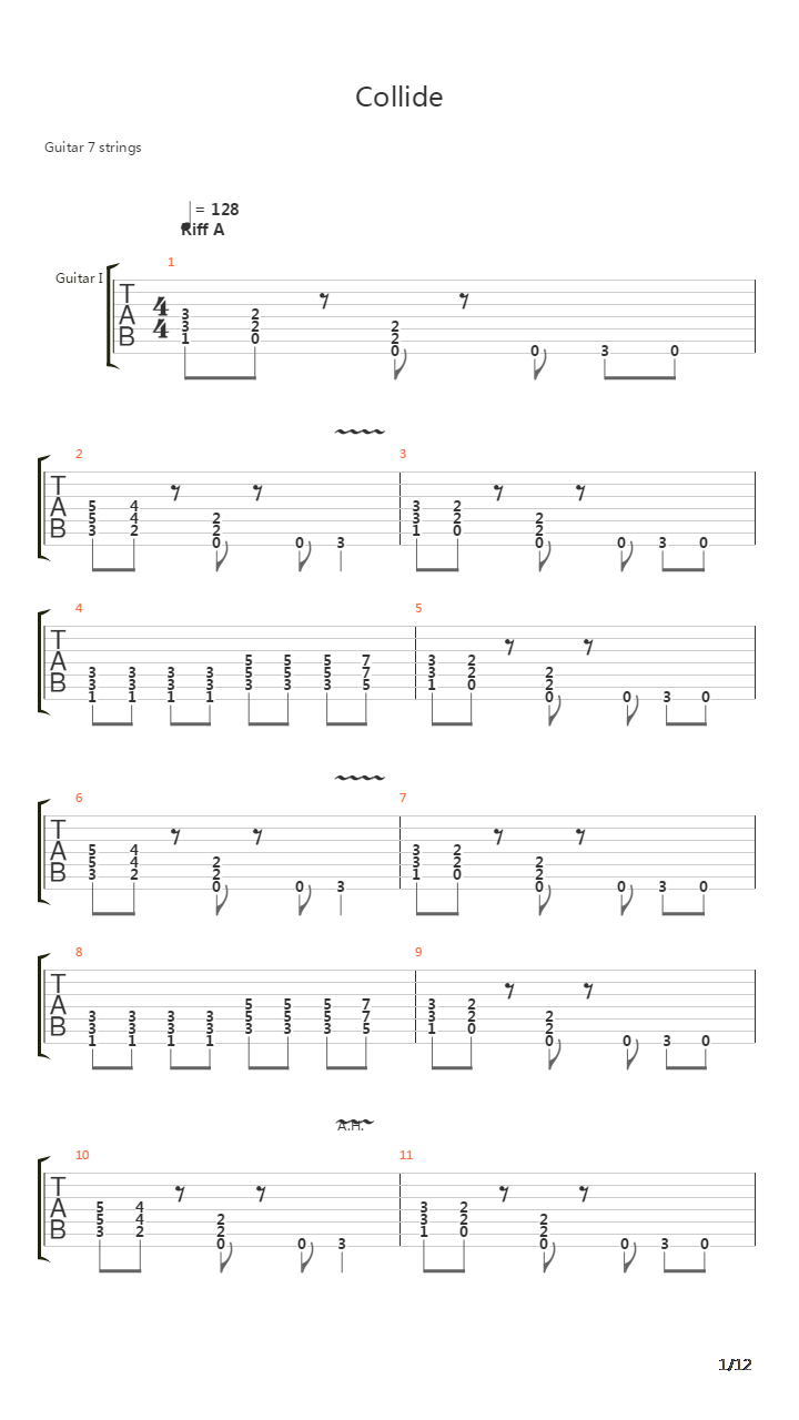 Collide吉他谱