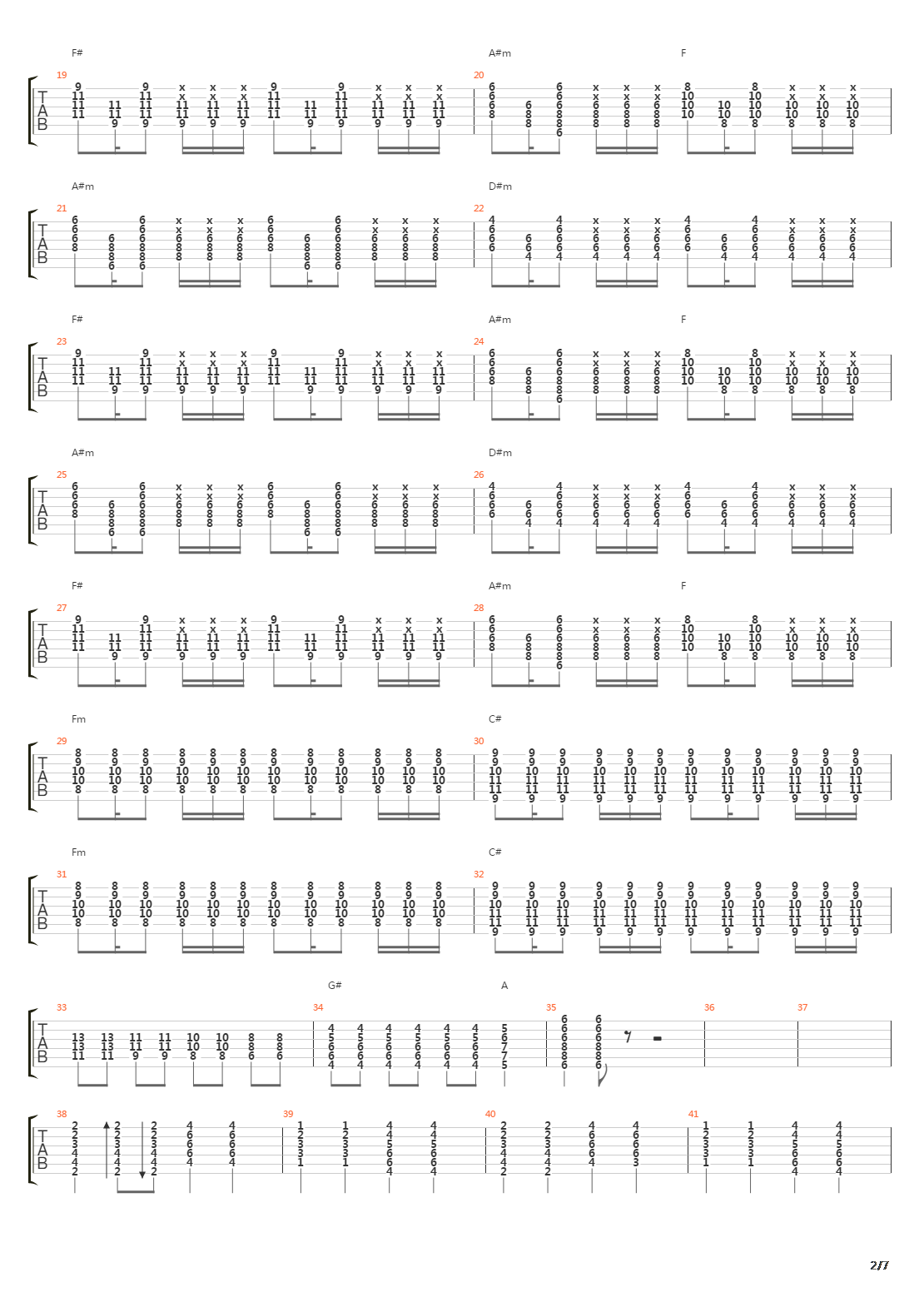 The Receiving End Of It All吉他谱