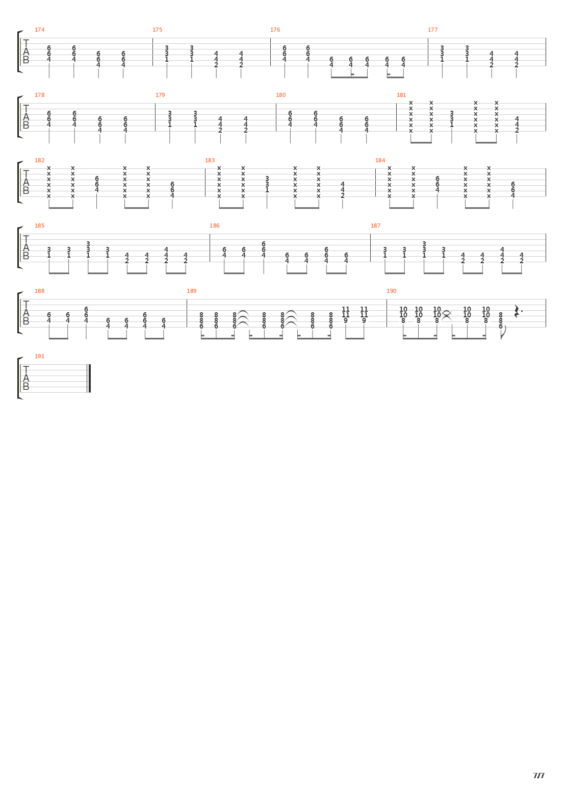 The Receiving End Of It All吉他谱