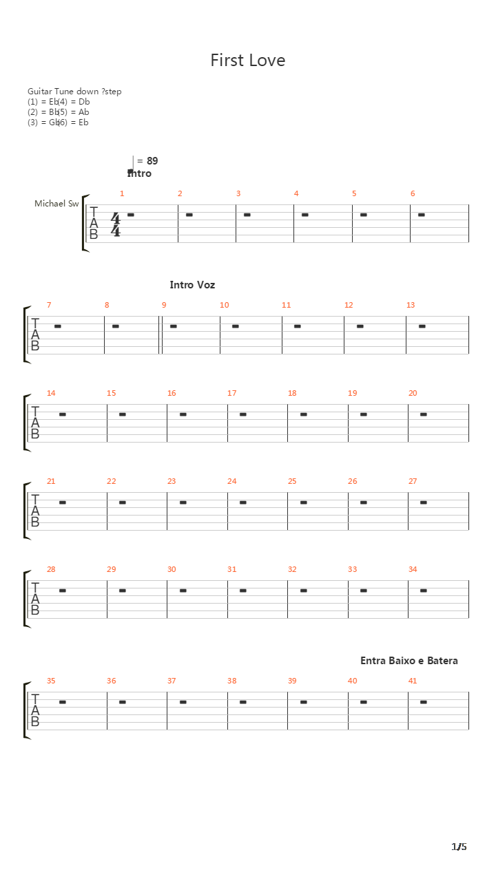 First Love吉他谱