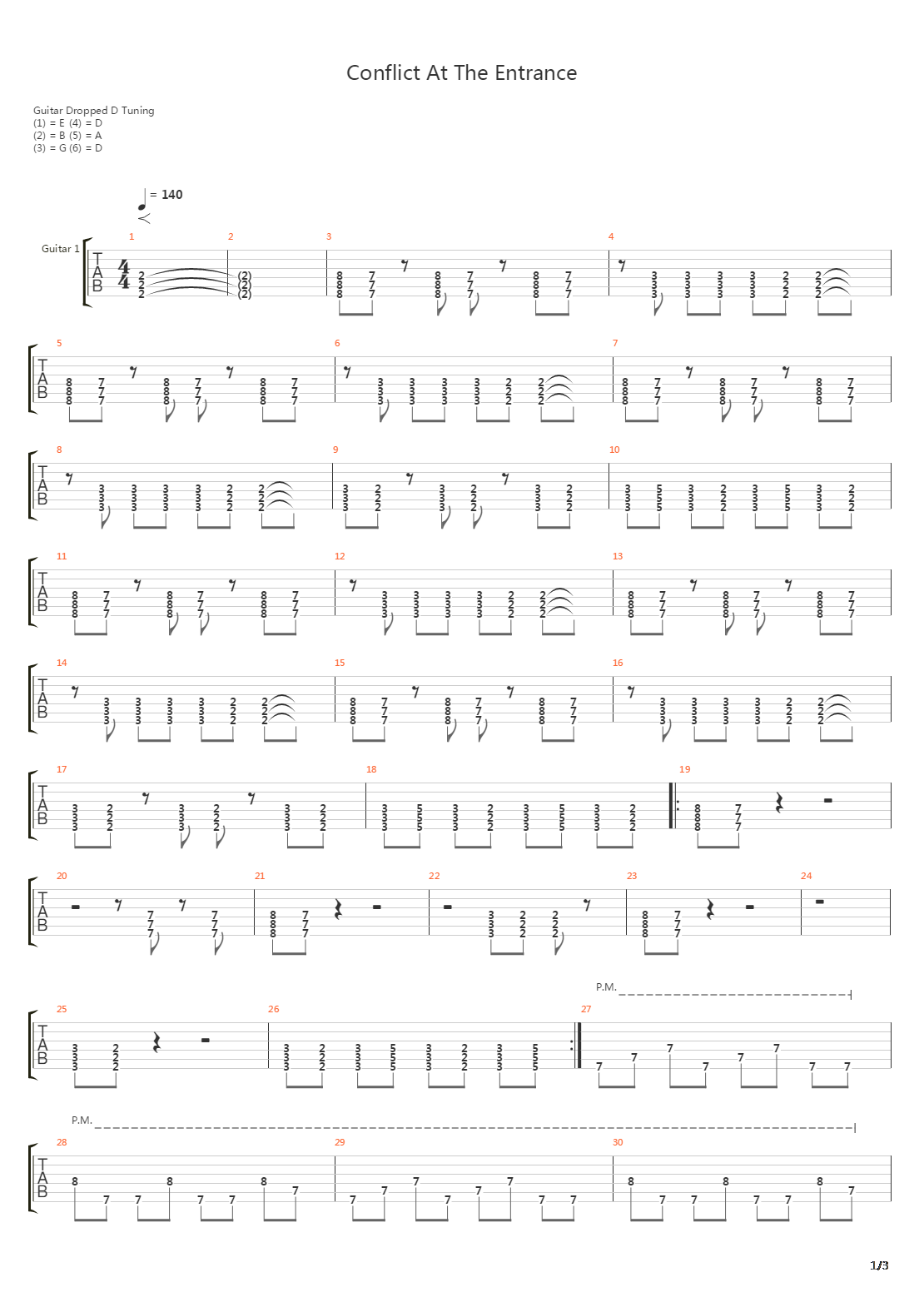 Conflict At The Entrance吉他谱