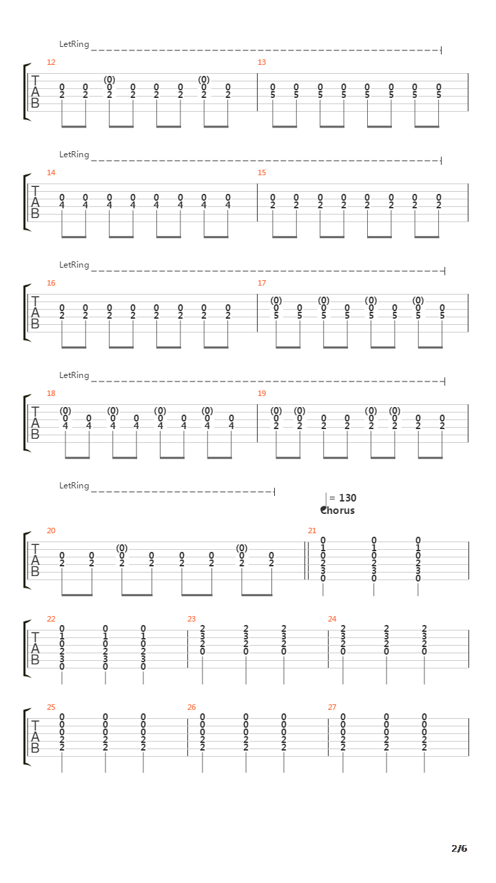 Acoustic Song吉他谱