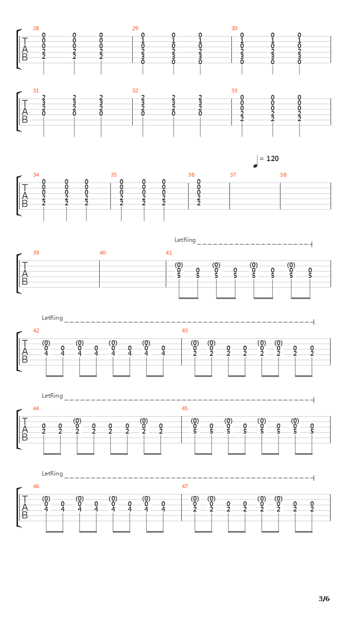 Acoustic Song吉他谱