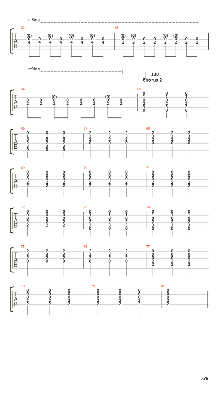 Acoustic Song吉他谱