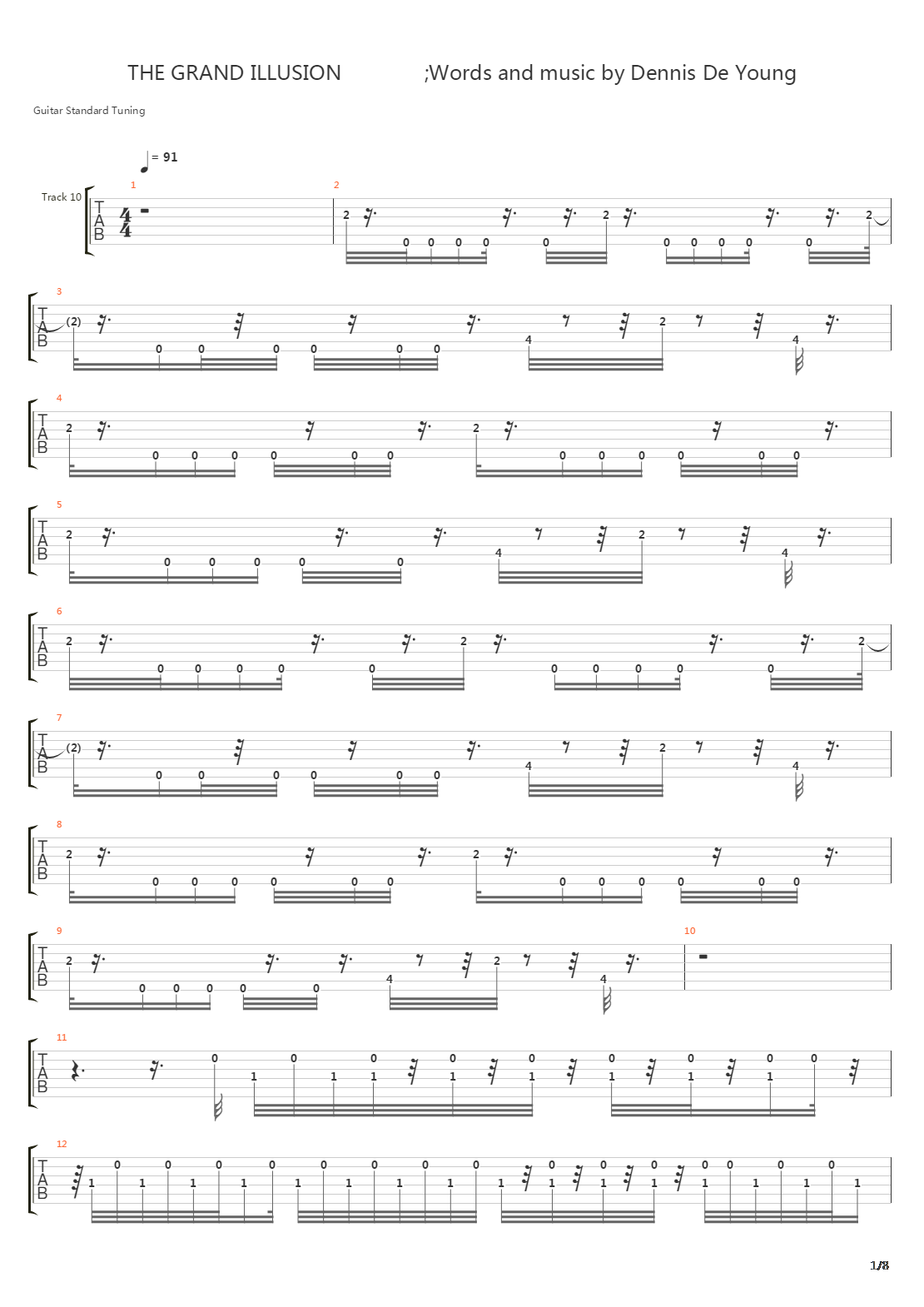 Grand Illusion吉他谱