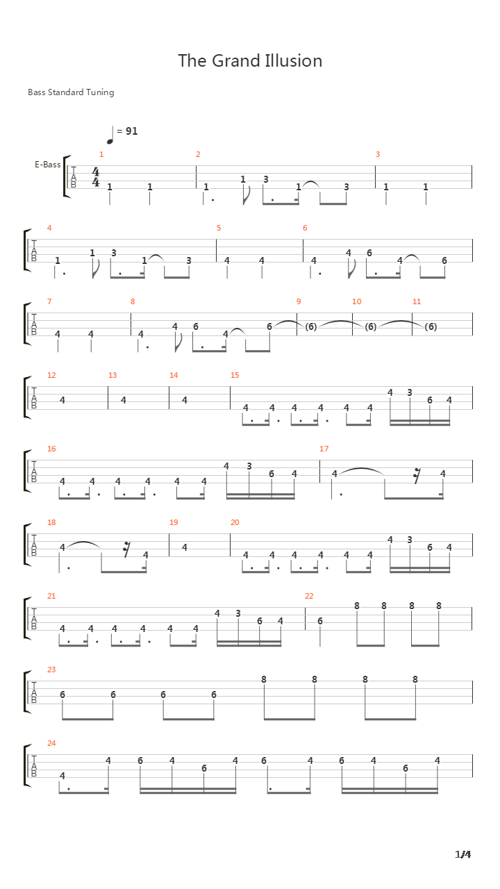 The Grand Illusion吉他谱