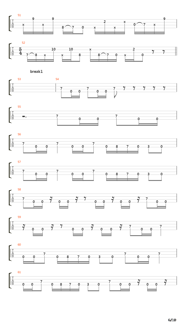 Feedback吉他谱