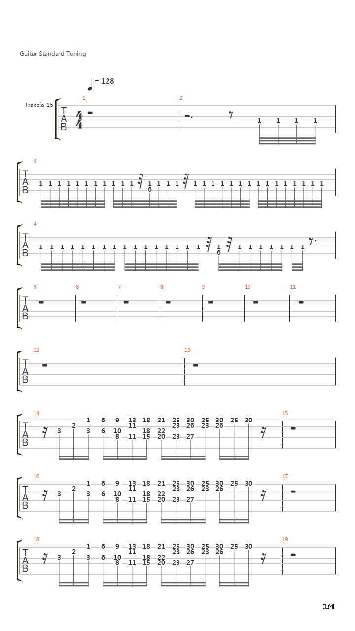 Tutti I Miei Sbagli吉他谱
