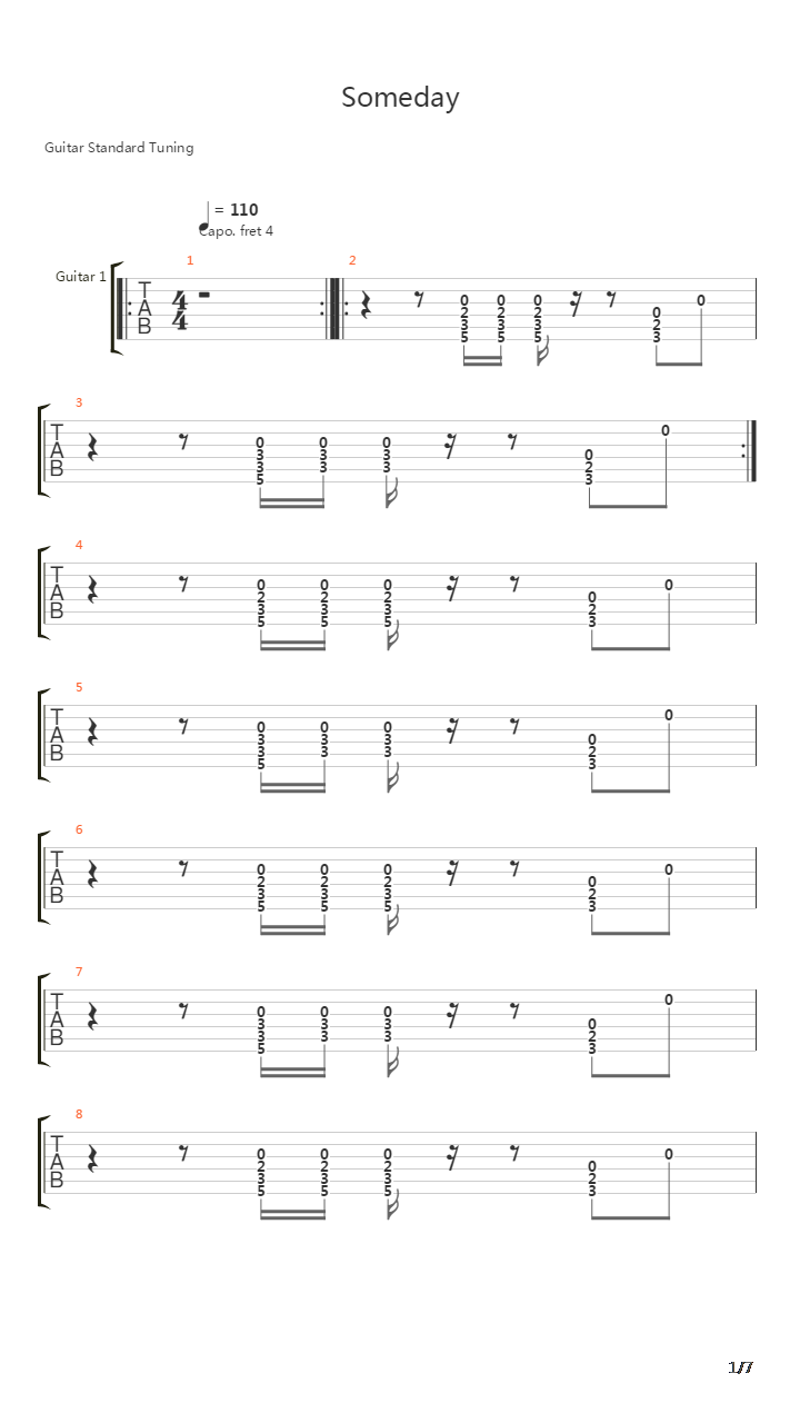 Someday吉他谱